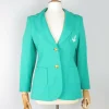 Women's Green Vintage 1970s Linen Blazer 8/10