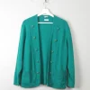 Women's Green Vintage Wool Cardigan M/L