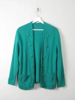 Women's Green Vintage Wool Cardigan M/L