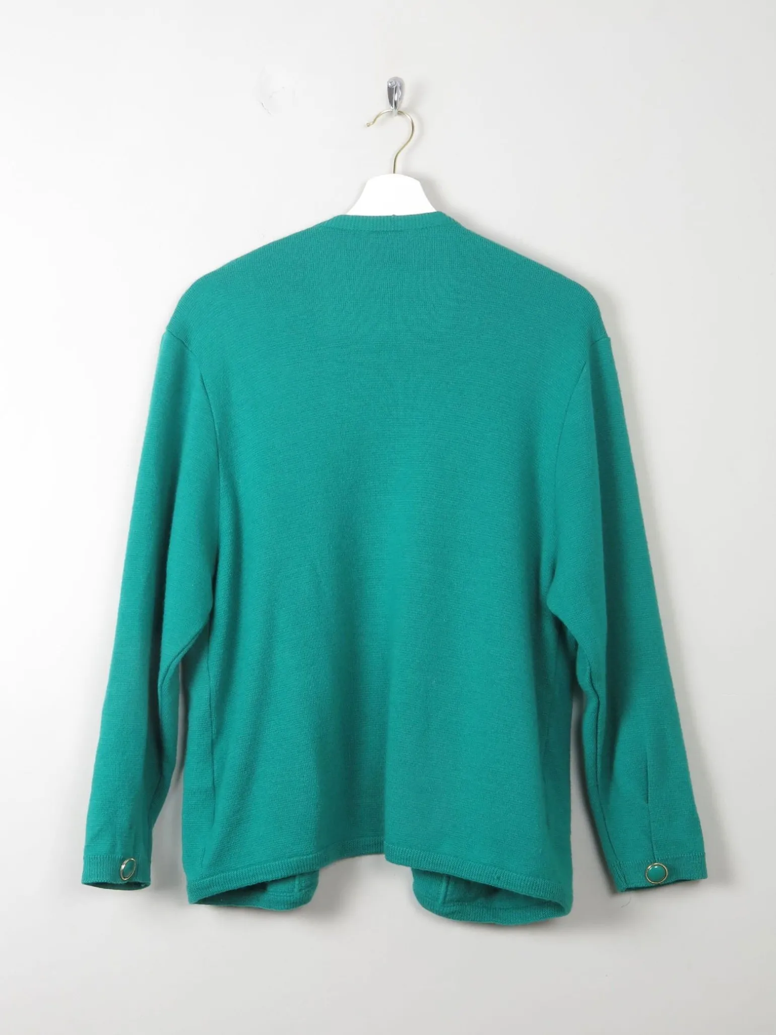 Women's Green Vintage Wool Cardigan M/L