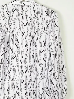 Women’s Grey & Black Vintage Blouse S/M