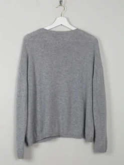 Women's Grey Cashmere Embroidered Kooples Jumper M