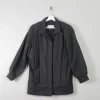 Women's Grey Wool Pleated Jacket S/M