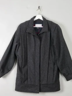Women's Grey Wool Pleated Jacket S/M