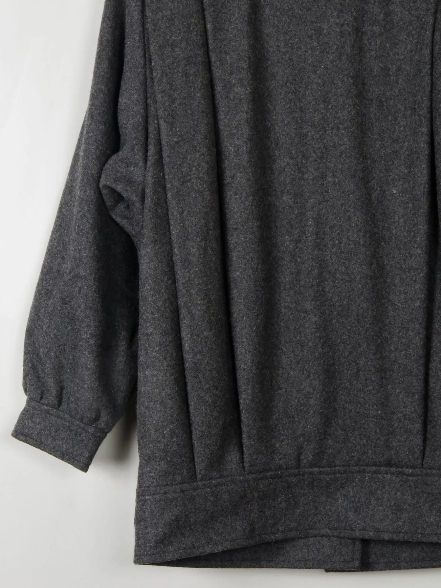 Women's Grey Wool Pleated Jacket S/M