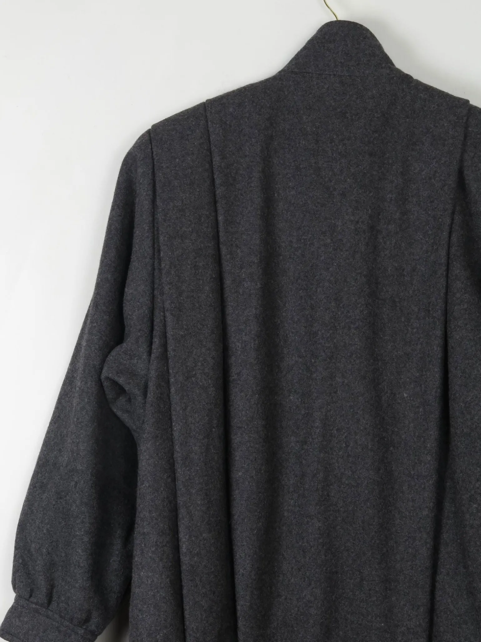 Women's Grey Wool Pleated Jacket S/M