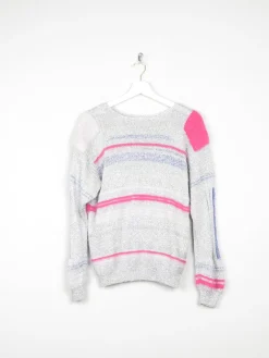 Women's Grey/Silver & Coloured Vintage Jumper S/M