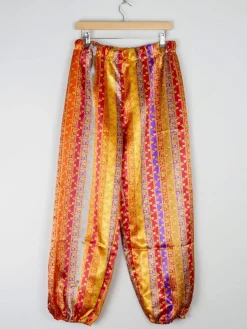 Women's Harem Genie Style Satin Printed Trousers M