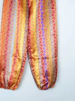 Women's Harem Genie Style Satin Printed Trousers M