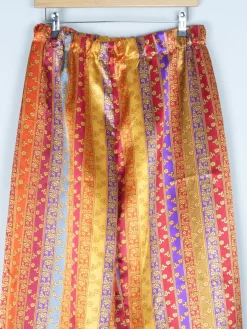 Women's Harem Genie Style Satin Printed Trousers M