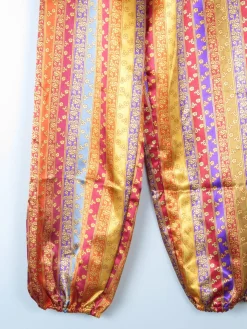 Women's Harem Genie Style Satin Printed Trousers M