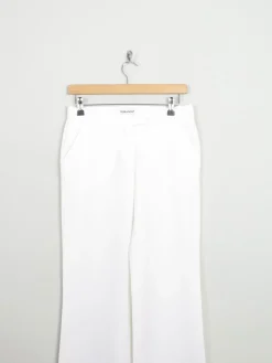 Women's Italian Cream/Off White Boot Cut 90s Tailored Trousers 8/10 28W