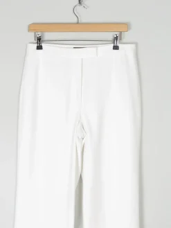 Women's Ivory High Waisted Tailored Trousers 12/30 L