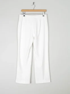 Women's Ivory High Waisted Tailored Trousers 12/30 L