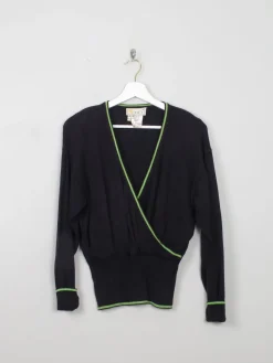 Women’s Laurel Wrap Over Navy Cotton Jumper M
