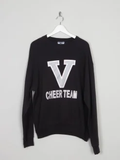 Women's Lee Cheer Team Black Vintage Sweatshirt L