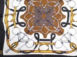 Women's Libra Vintage Silk Scarf Horse Bit Print Large