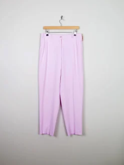 Women’s Lilac Vintage High Waist Slightly Cropped Trousers 14 33W