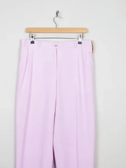 Women’s Lilac Vintage High Waist Slightly Cropped Trousers 14 33W