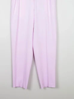 Women’s Lilac Vintage High Waist Slightly Cropped Trousers 14 33W