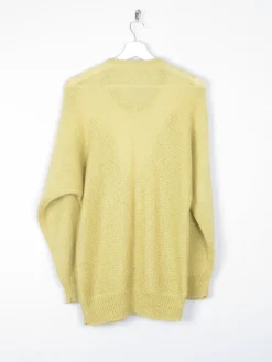 Women's Lime Green Vintage Mohair Jumper S/M