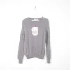 Women's M&S Cashmere Grey Jumper With CupCake Design M