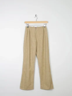 Women's Mustard/Green 1970s Tweed Trousers 25/26" 6/8 XS