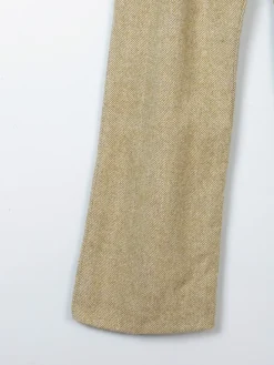 Women's Mustard/Green 1970s Tweed Trousers 25/26