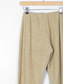Women's Mustard/Green 1970s Tweed Trousers 25/26