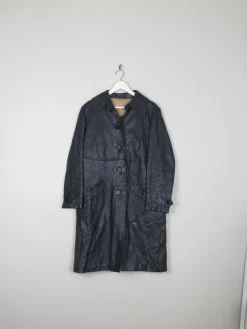 Women’s Navy 1960s Leather Short Coat 12/14