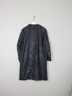 Women’s Navy 1960s Leather Short Coat 12/14