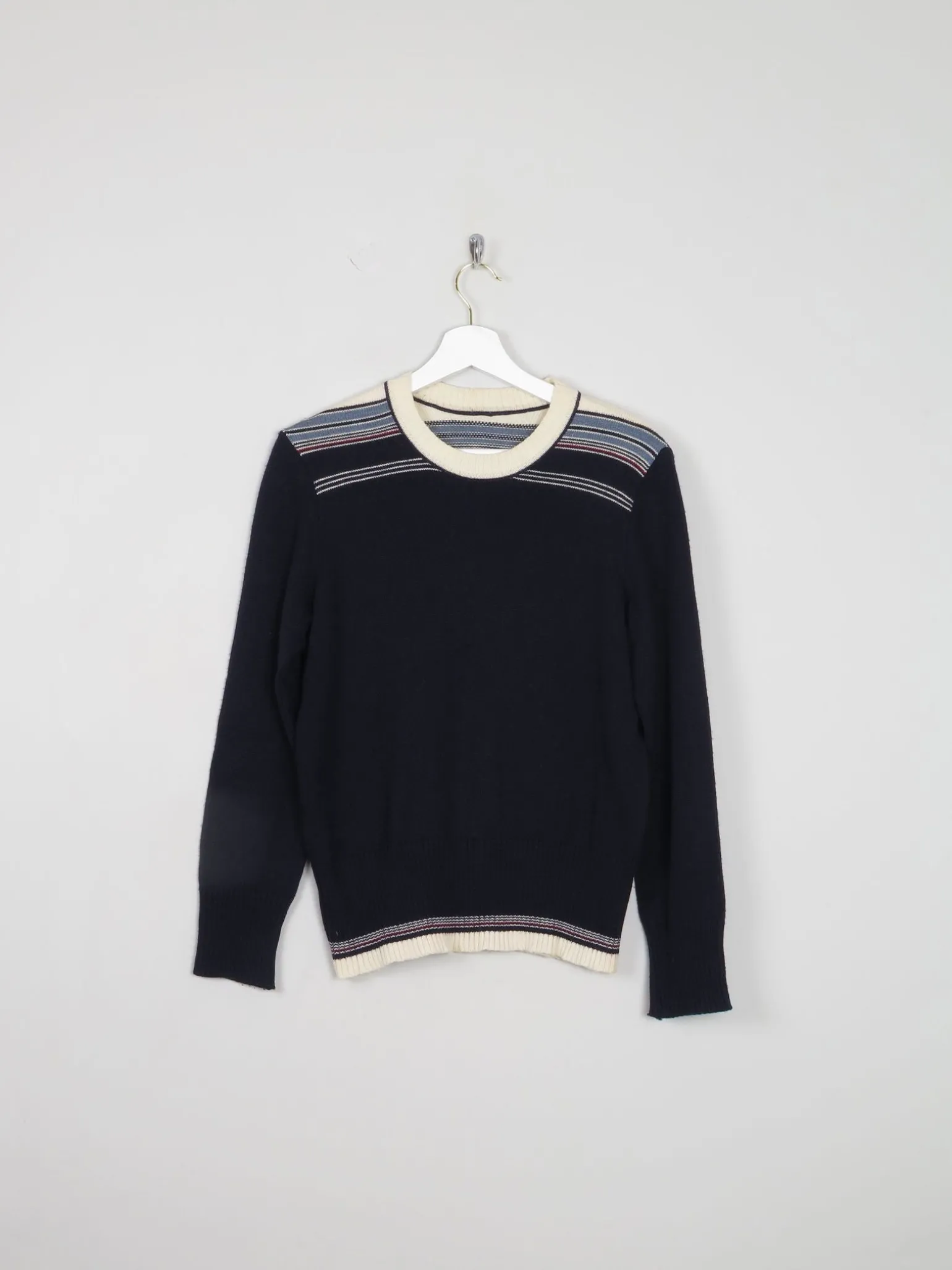 Women's Navy Vintage Ski Jumper Fitted  S/M
