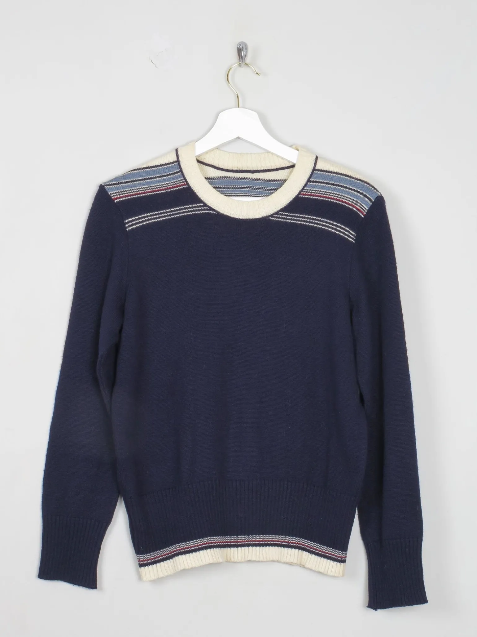 Women's Navy Vintage Ski Jumper Fitted  S/M