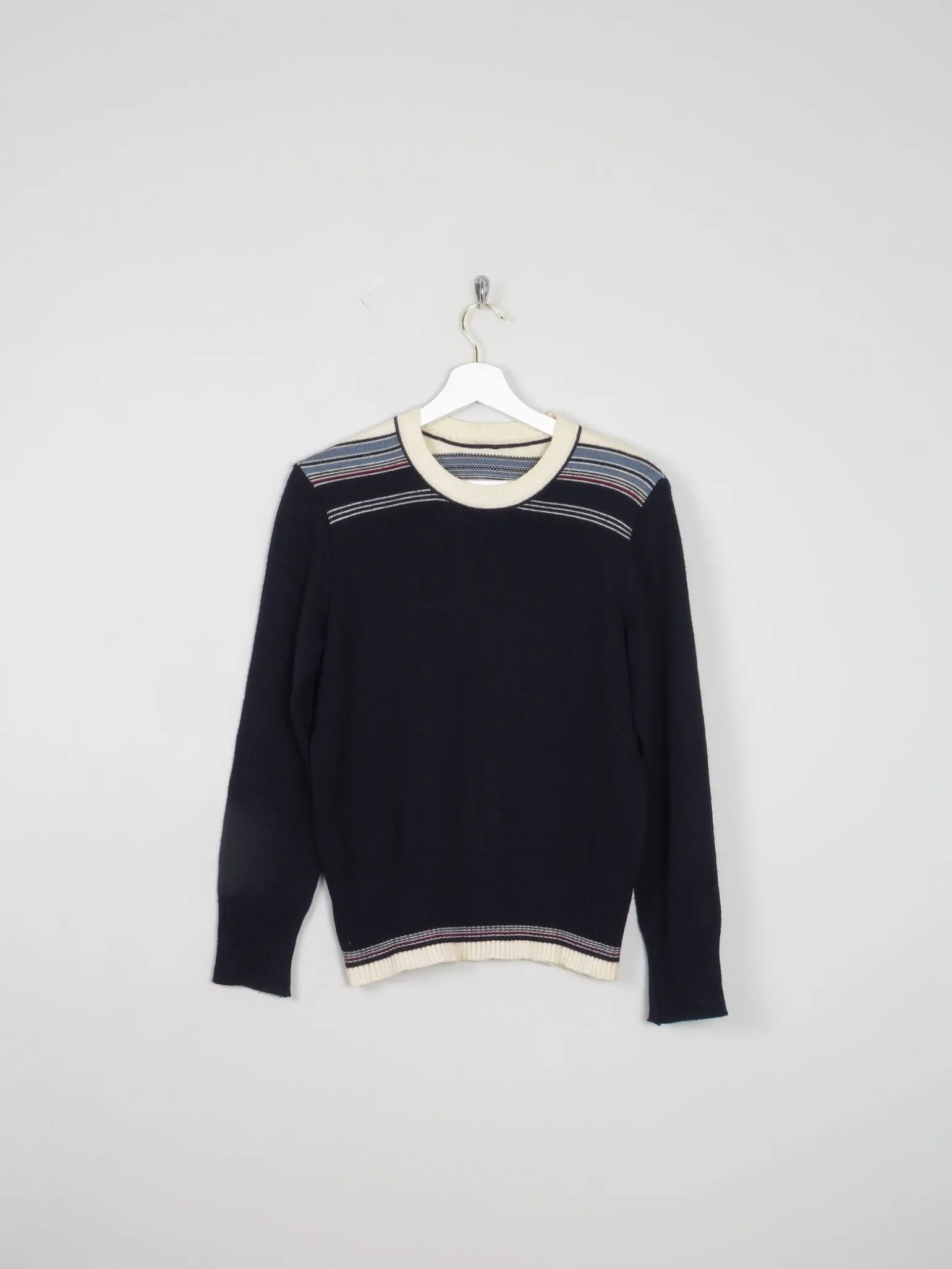 Women's Navy Vintage Ski Jumper Fitted  S/M
