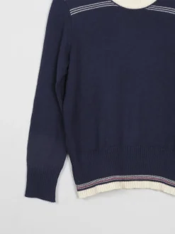 Women's Navy Vintage Ski Jumper Fitted  S/M