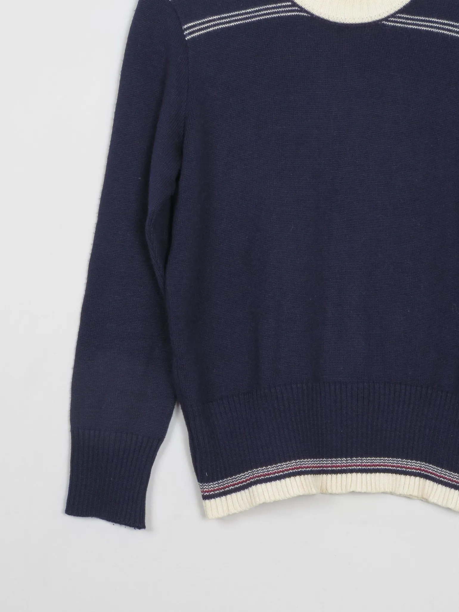 Women's Navy Vintage Ski Jumper Fitted  S/M