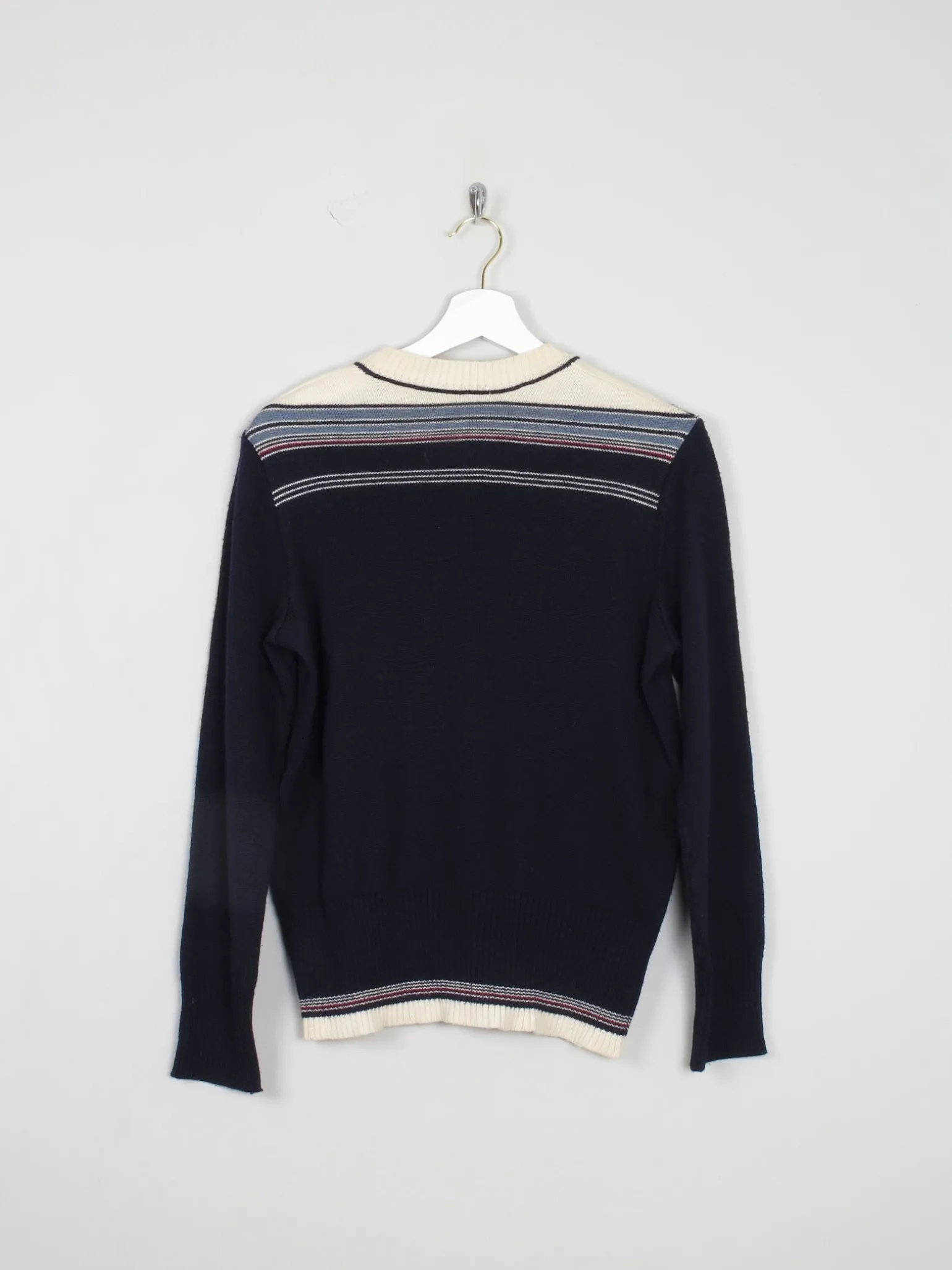 Women's Navy Vintage Ski Jumper Fitted  S/M
