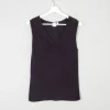 Women's Navy Vintage V-Neck Sleeveless Tank Top S/M