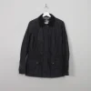 Women's Navy Wax Jacket S