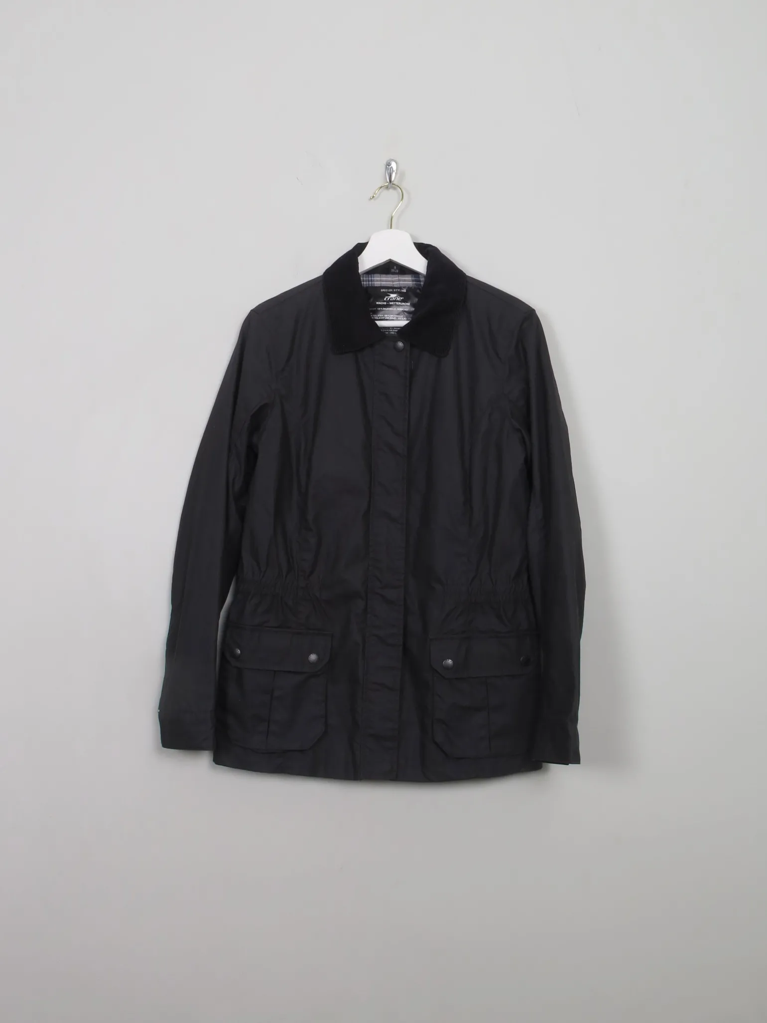 Women's Navy Wax Jacket S