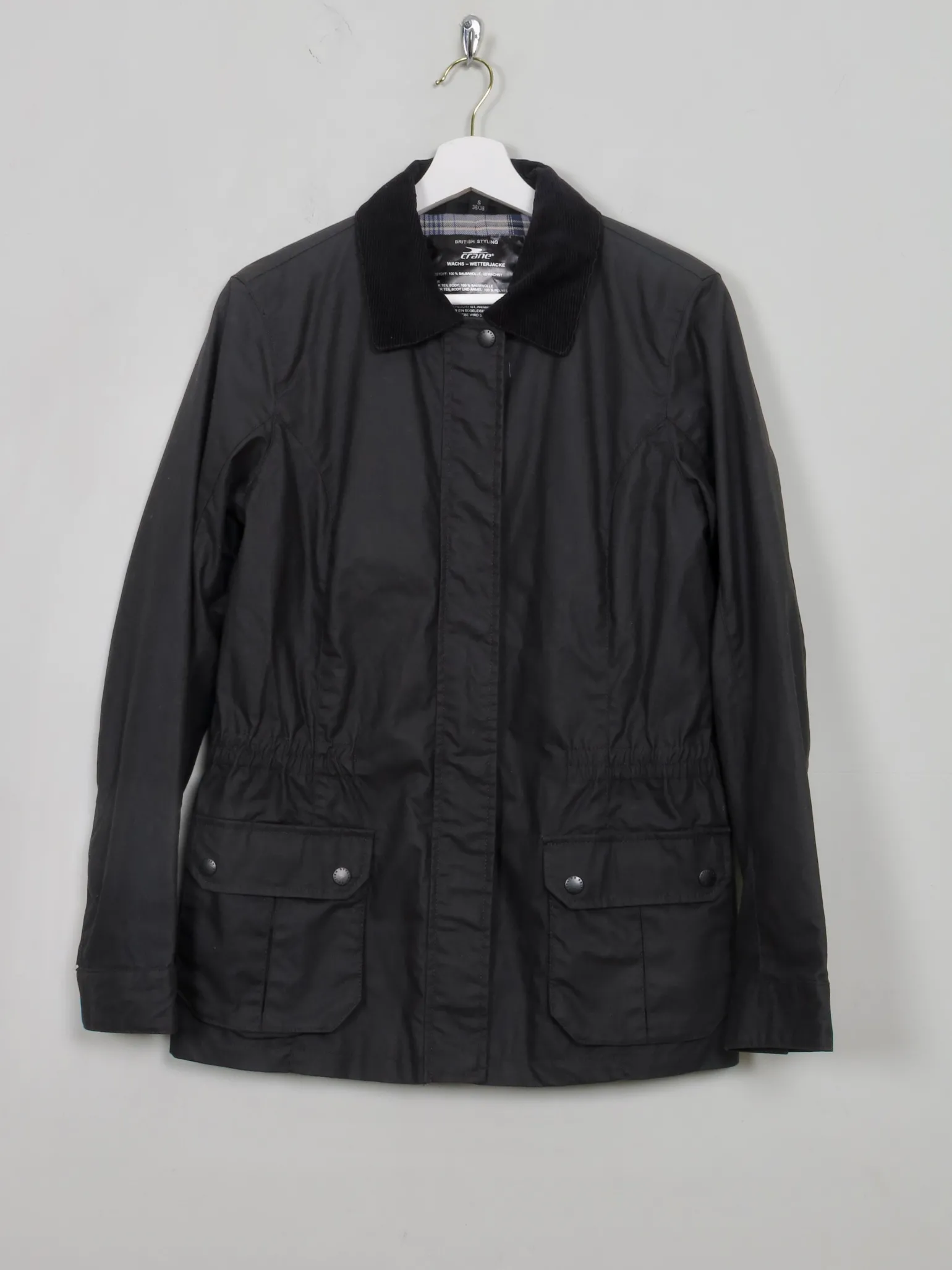 Women's Navy Wax Jacket S