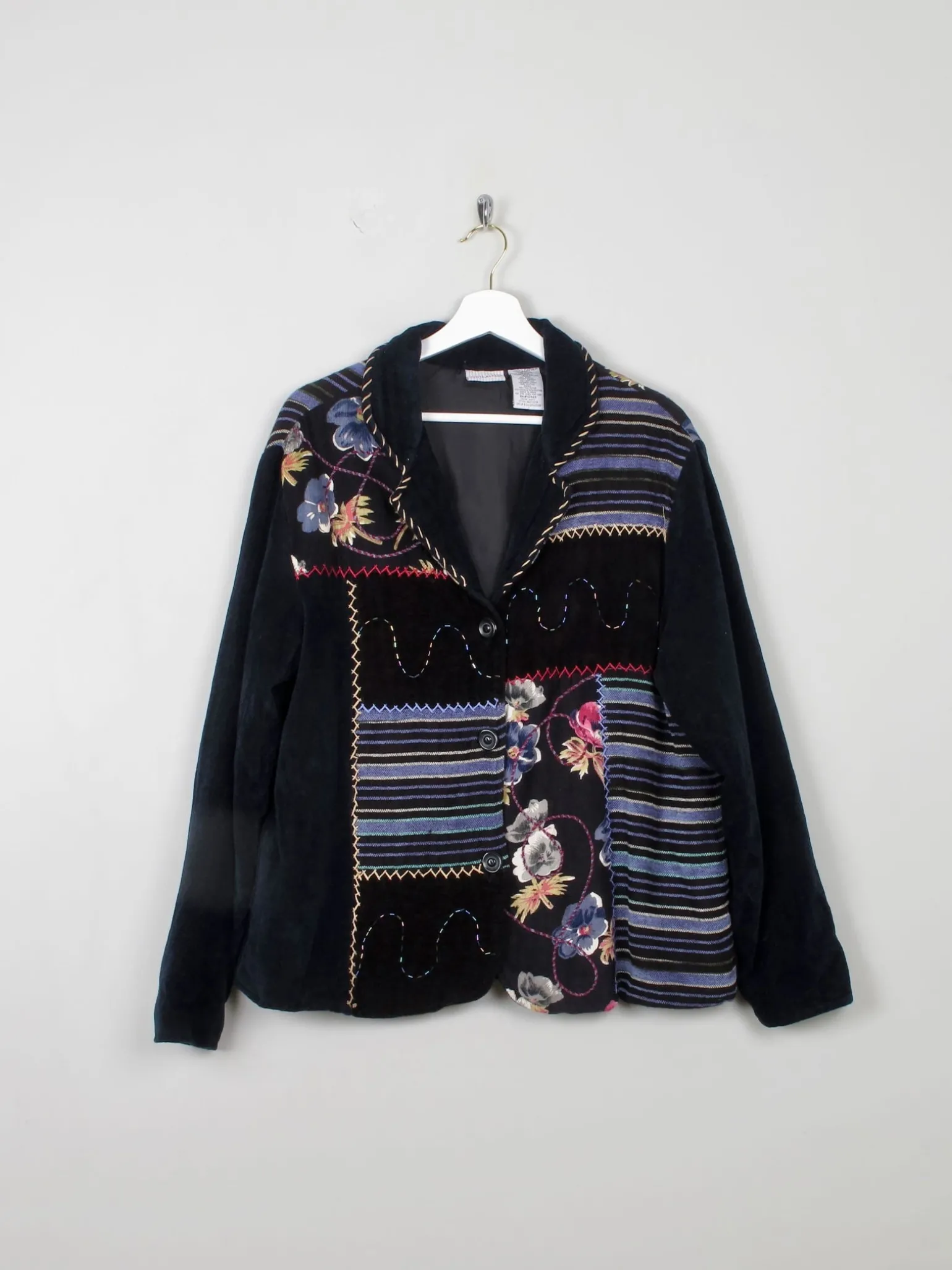 Women's Patchwork Style Vintage Jacket M/L