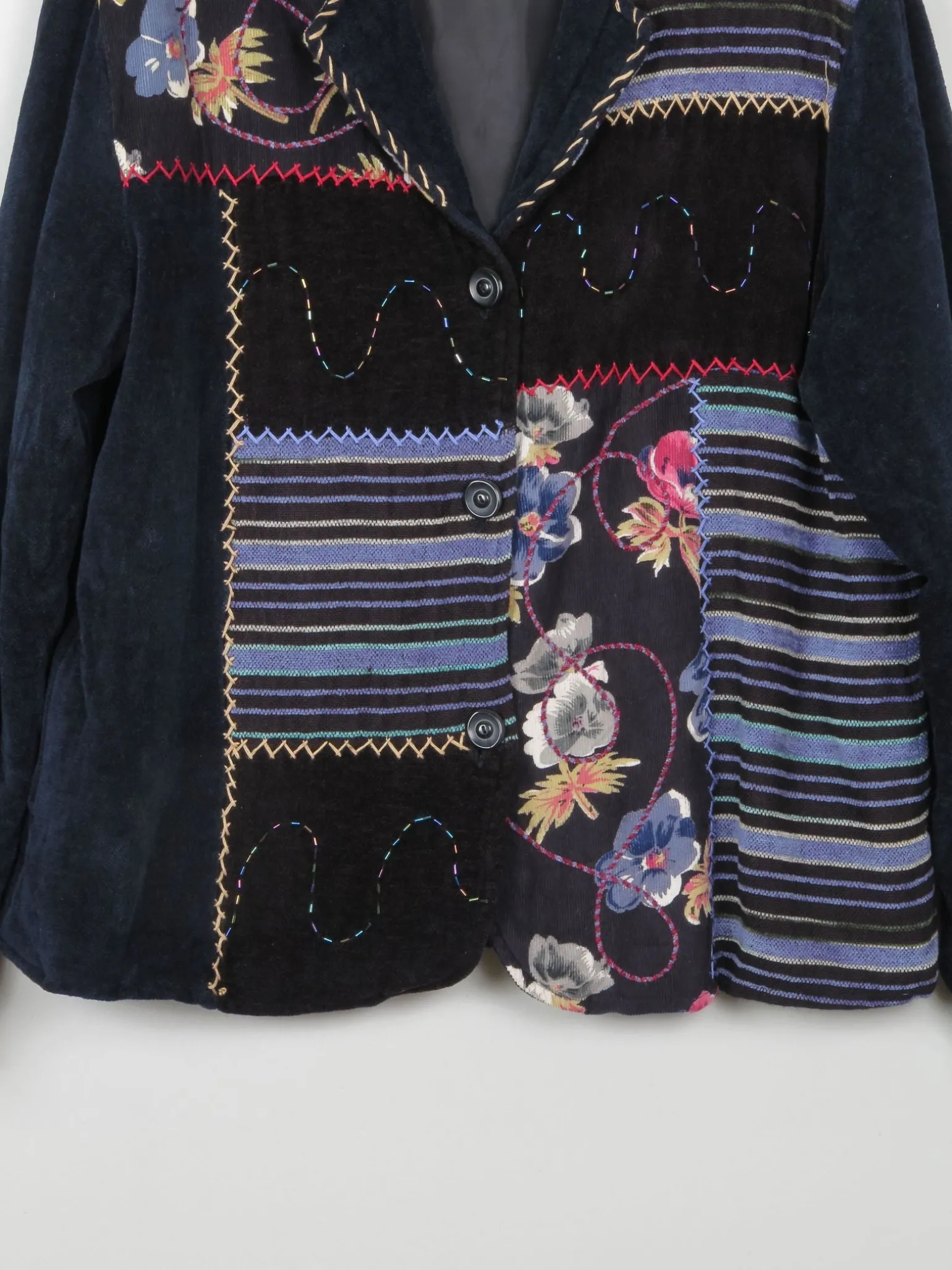 Women's Patchwork Style Vintage Jacket M/L