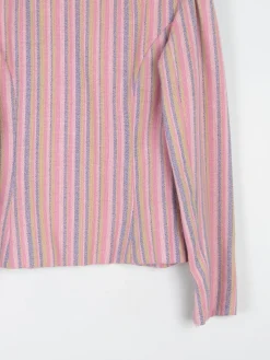 Women's Pink Striped Vintage Tweed Jacket M