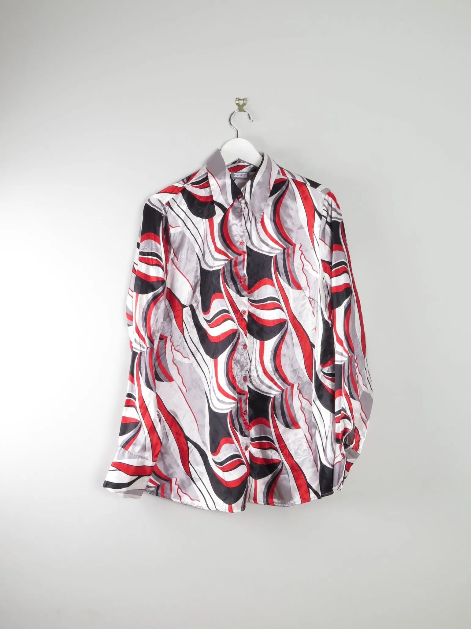 Women's Printed Vintage 1990s Y2K Blouse M/L
