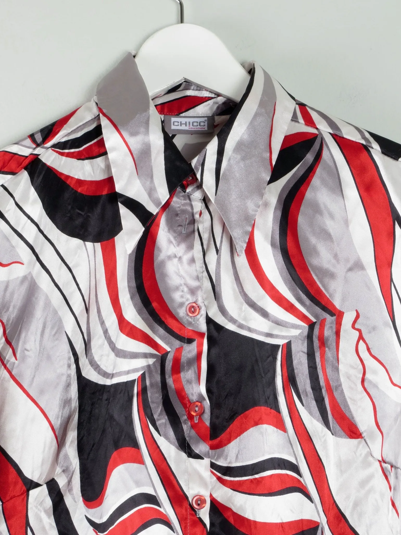 Women's Printed Vintage 1990s Y2K Blouse M/L