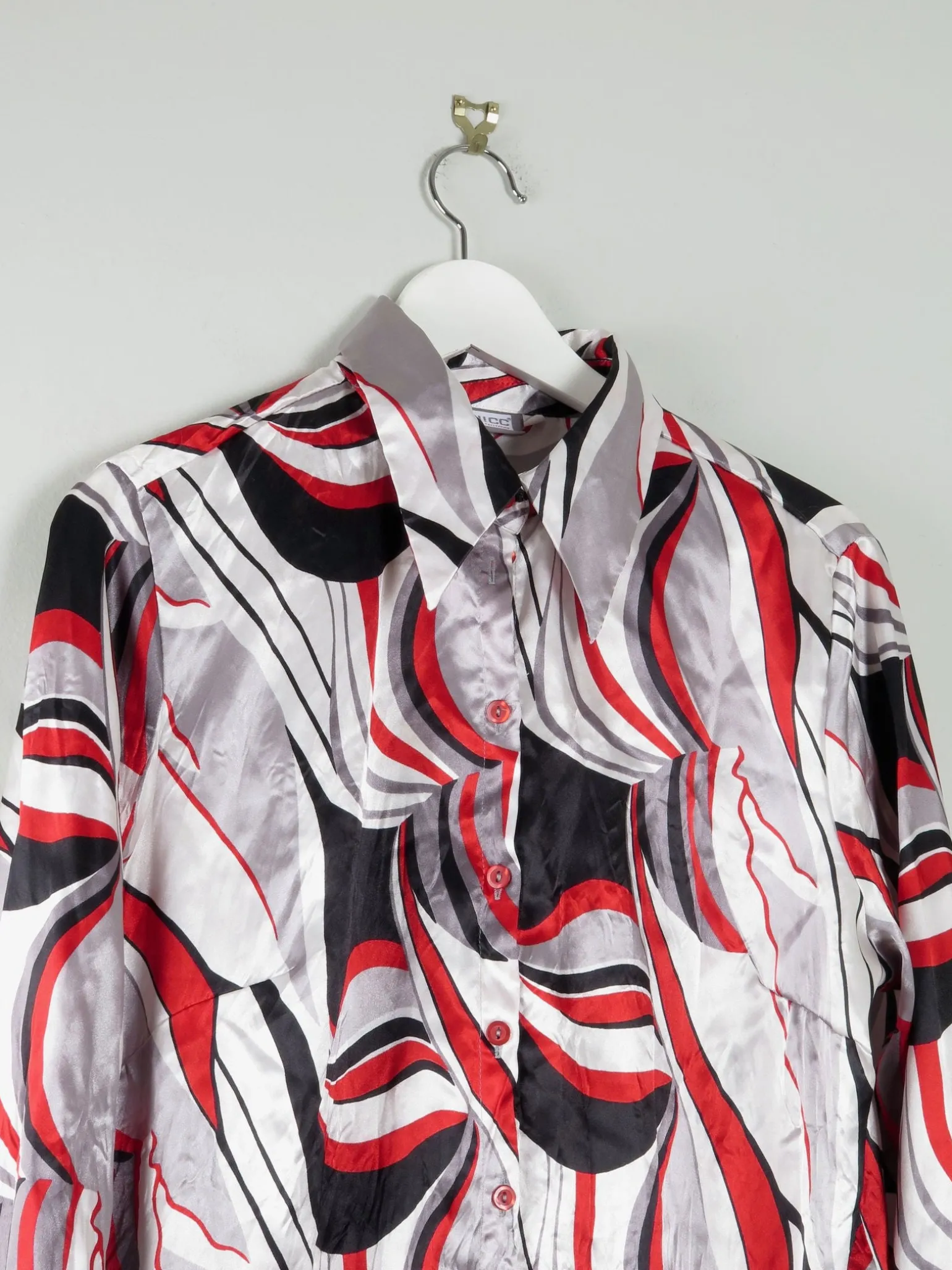 Women's Printed Vintage 1990s Y2K Blouse M/L
