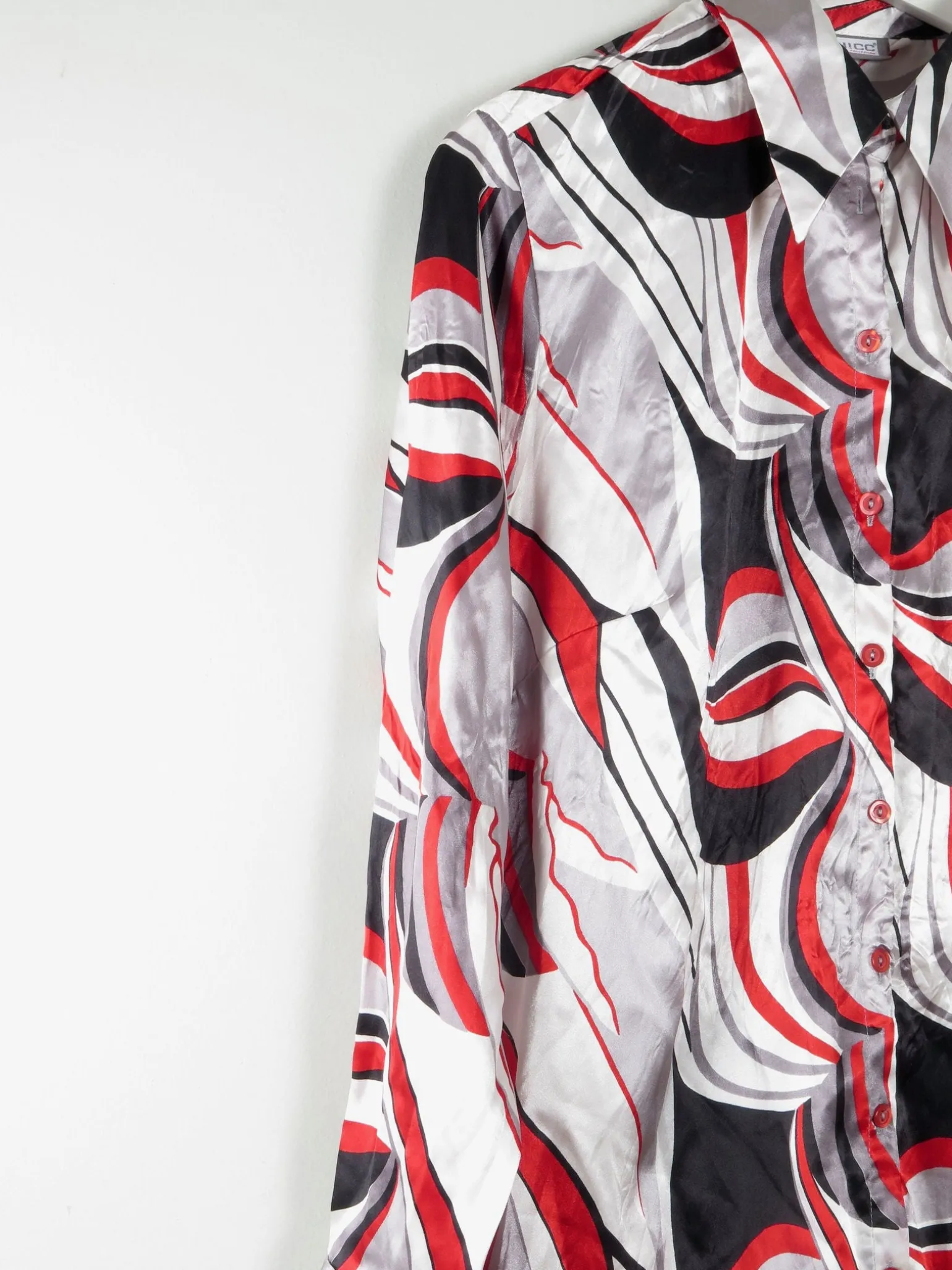 Women's Printed Vintage 1990s Y2K Blouse M/L
