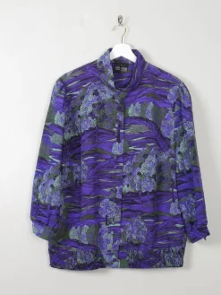 Women's Purple Vintage Blouse Printed L