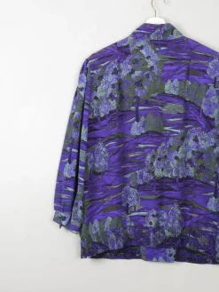 Women's Purple Vintage Blouse Printed L